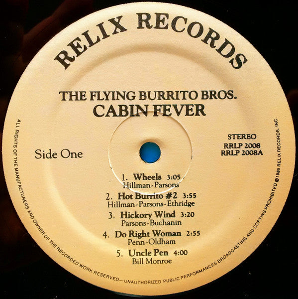 The Flying Burrito Bros.* : Cabin Fever (LP, Album)