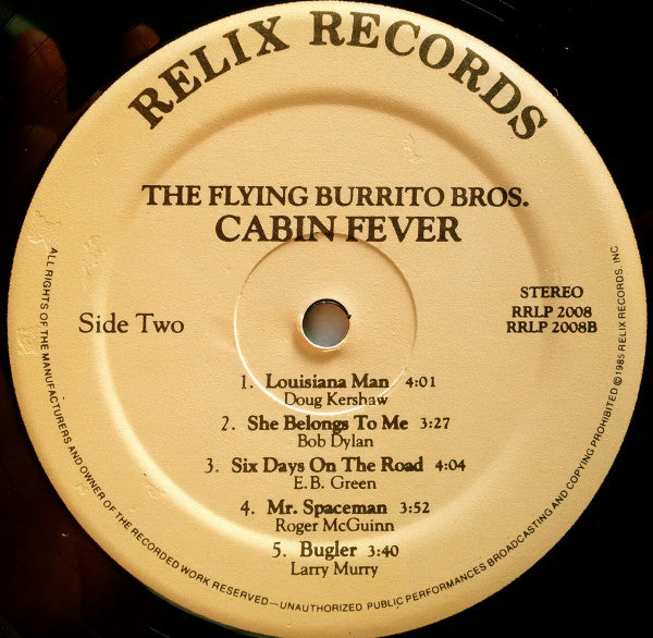 The Flying Burrito Bros.* : Cabin Fever (LP, Album)