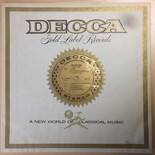 William Byrd - New York Pro Musica, Paul Maynard : Keyboard Musick (LP, Album)