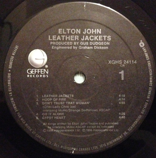 Elton John : Leather Jackets (LP, Album)