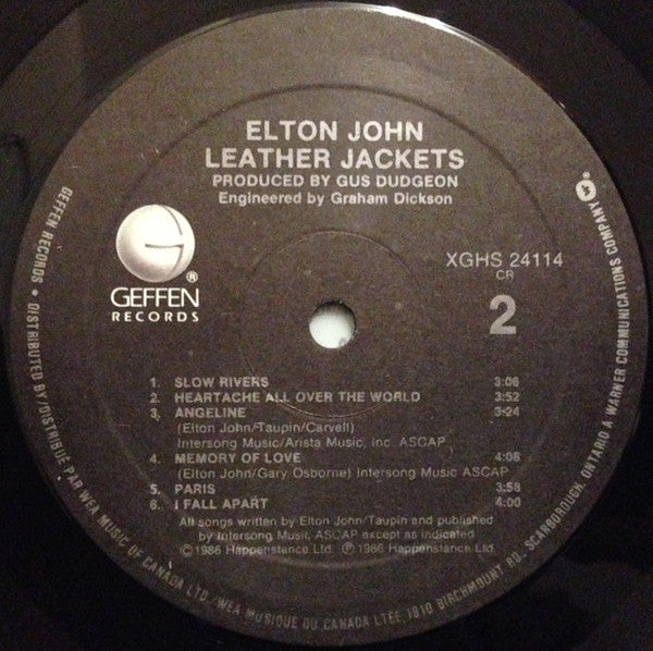 Elton John : Leather Jackets (LP, Album)