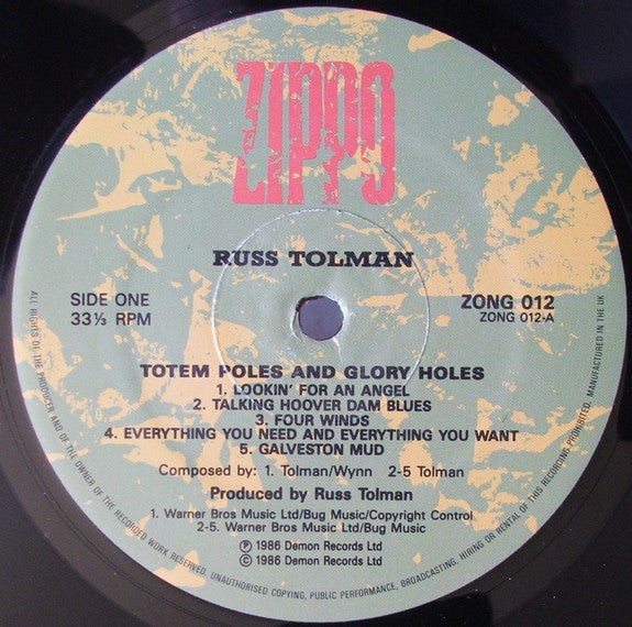 Russ Tolman : Totem Poles And Glory Holes (LP, Album)