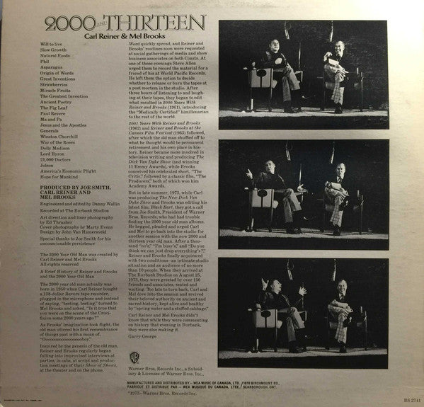 Carl Reiner & Mel Brooks : 2000 And Thirteen (LP, Album)
