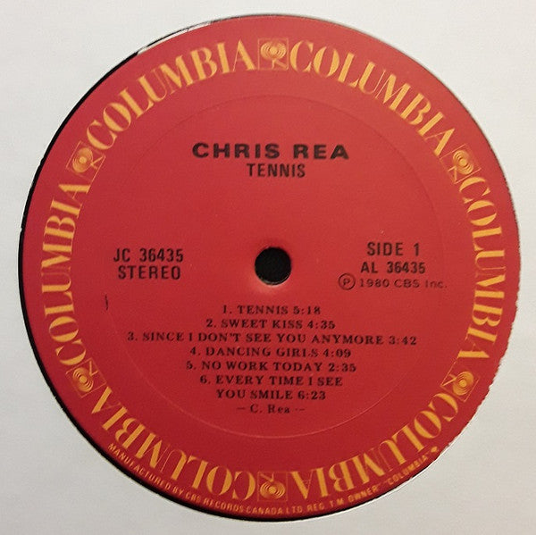Chris Rea : Tennis (LP, Album)