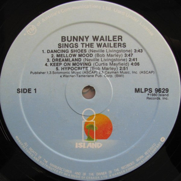 Bunny Wailer : Sings The Wailers (LP, Album)