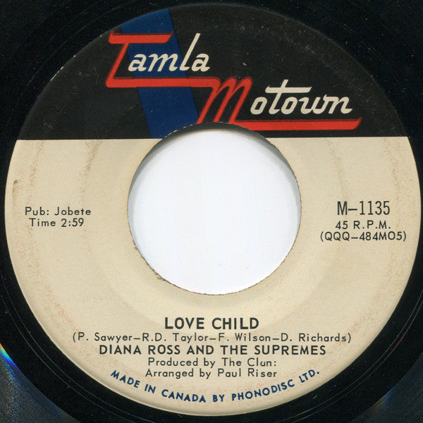 The Supremes : Love Child / Will This Be The Day (7", Single, Mono)