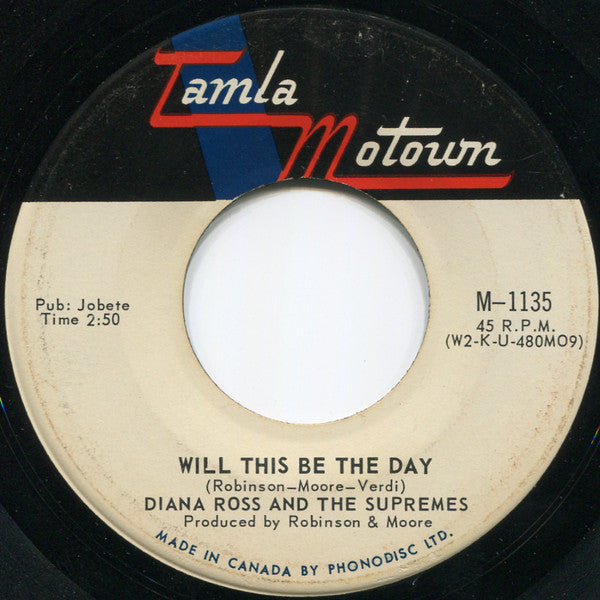 The Supremes : Love Child / Will This Be The Day (7", Single, Mono)