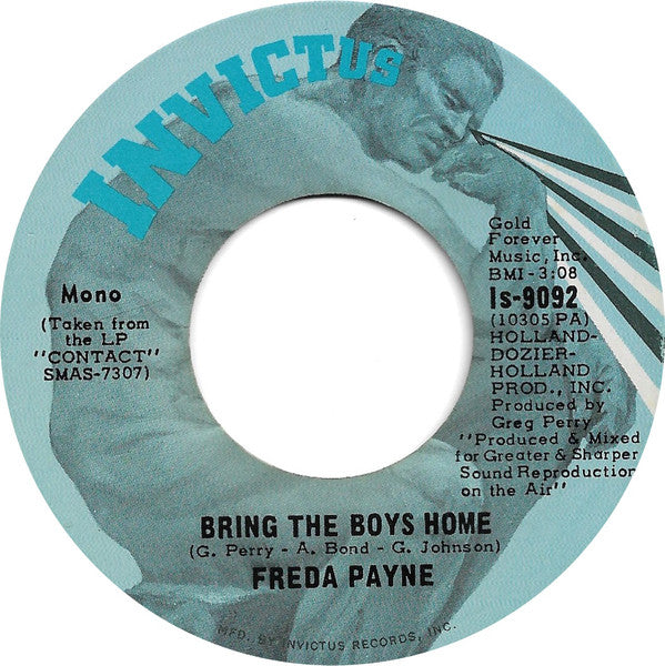 Freda Payne : Bring The Boys Home / I Shall Not Be Moved (7", Single, Mono)