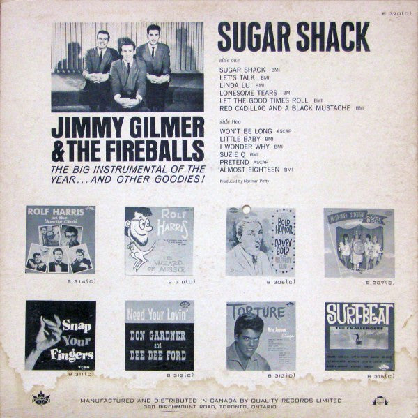 Jimmy Gilmer And The Fireballs : Sugar Shack (LP, Album, Mono)