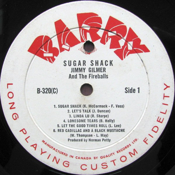 Jimmy Gilmer And The Fireballs : Sugar Shack (LP, Album, Mono)