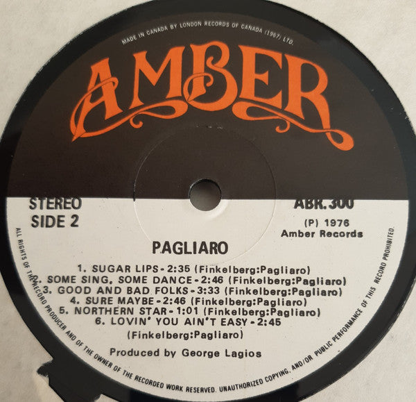 Michel Pagliaro : Pagliaro (LP, Album, RE)
