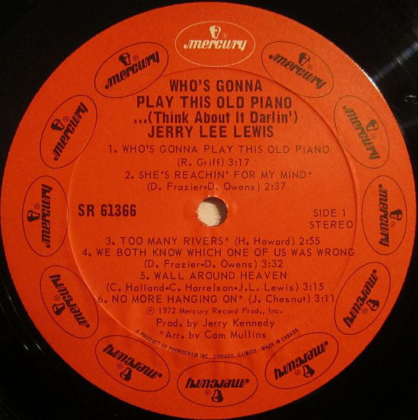 Jerry Lee Lewis : Who's Gonna Play This Old Piano... (Think About It Darlin') (LP, Album)