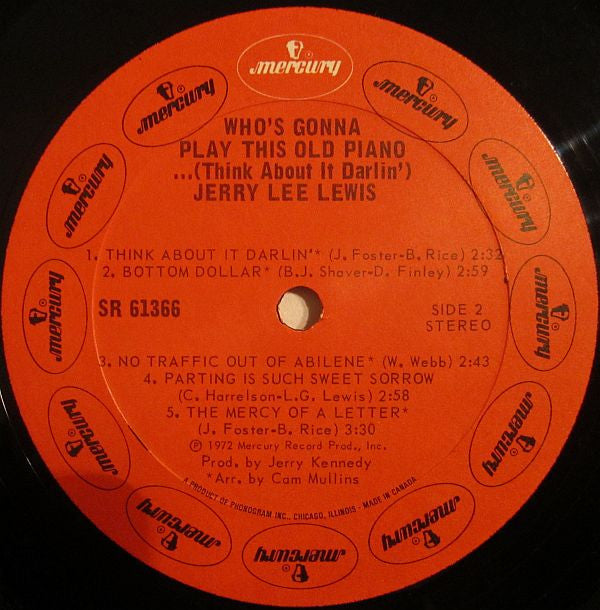 Jerry Lee Lewis : Who's Gonna Play This Old Piano... (Think About It Darlin') (LP, Album)