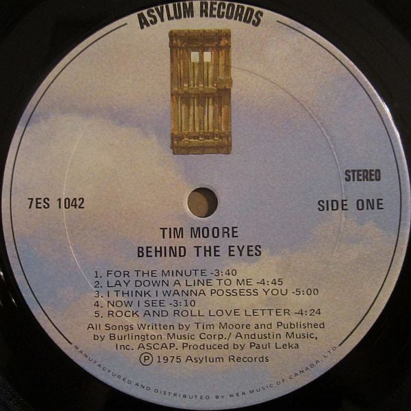 Tim Moore : Behind The Eyes (LP, Album)