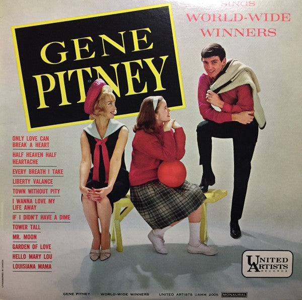 Gene Pitney : Sings World-Wide Winners (LP, Album, Mono)