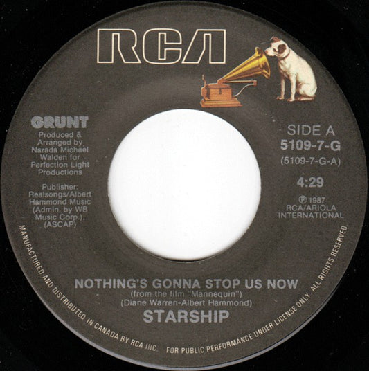 Starship (2) : Nothing's Gonna Stop Us Now (7", Single)