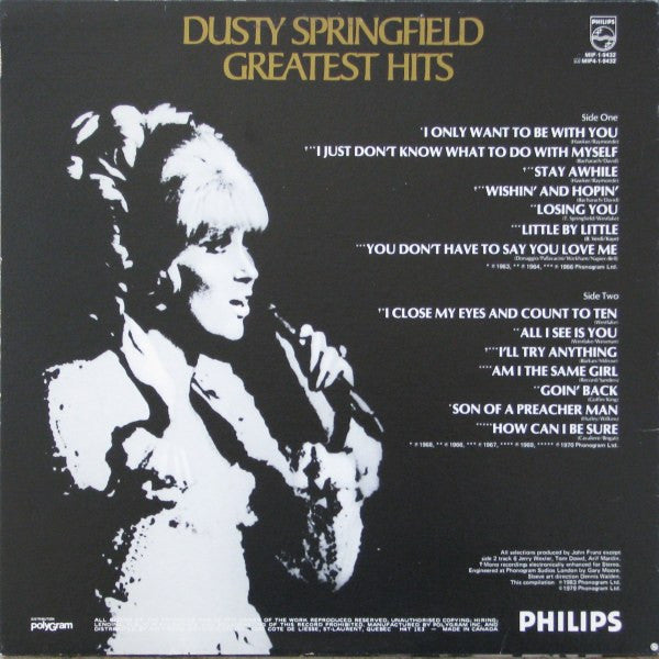 Dusty Springfield : Greatest Hits (LP, Comp, RE)