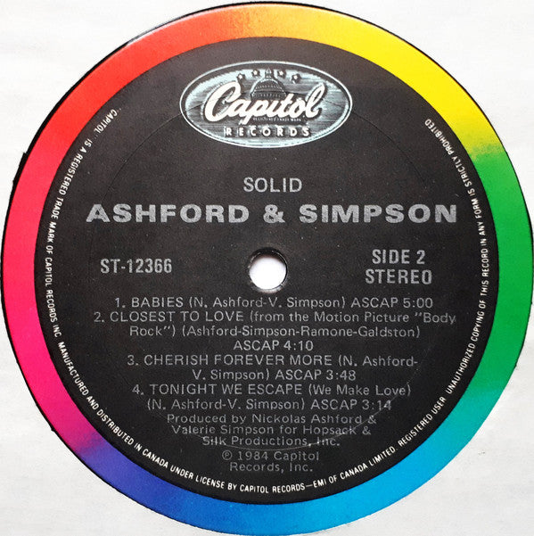 Ashford & Simpson : Solid (LP, Album)