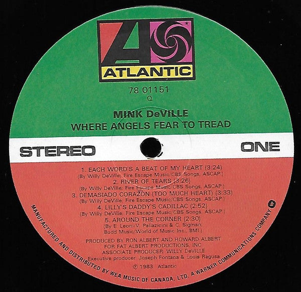 Mink DeVille : Where Angels Fear To Tread (LP, Album)