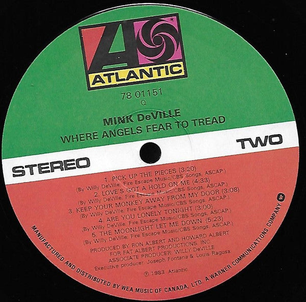 Mink DeVille : Where Angels Fear To Tread (LP, Album)