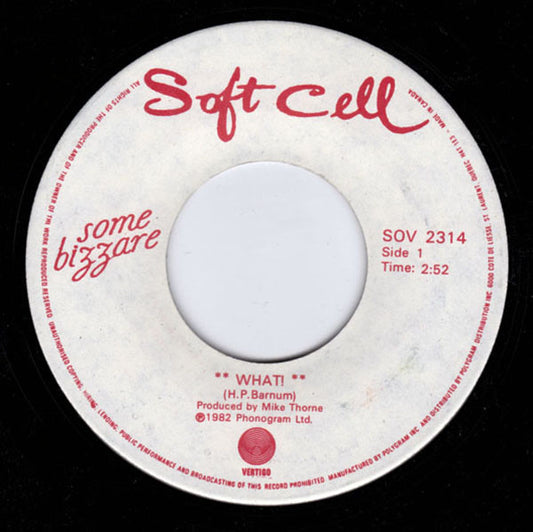 Soft Cell : What! (7")