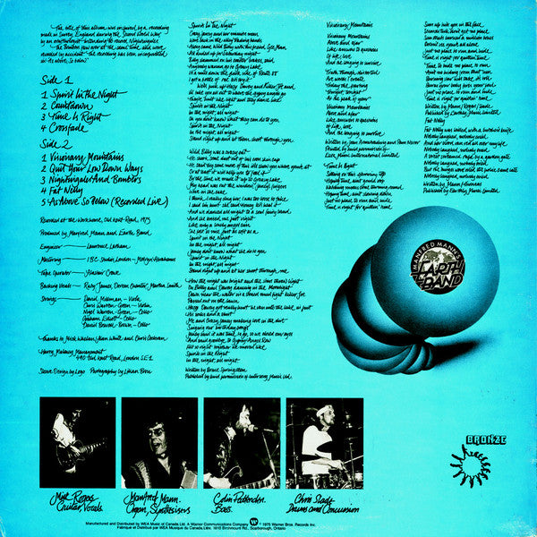 Manfred Mann's Earth Band : Nightingales & Bombers (LP, Album)