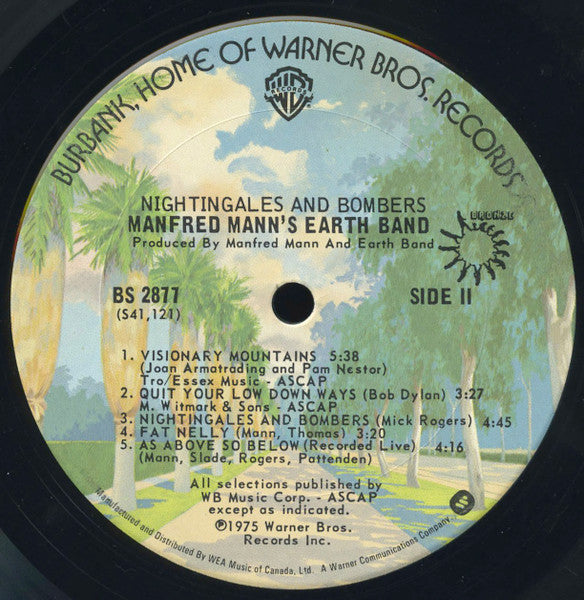 Manfred Mann's Earth Band : Nightingales & Bombers (LP, Album)