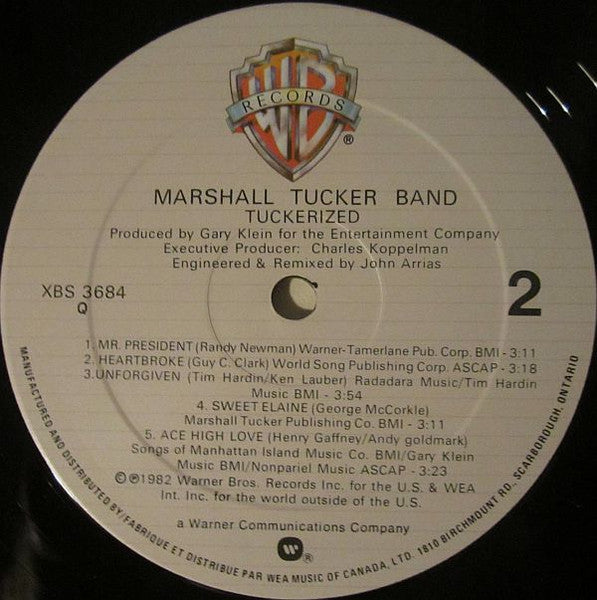 The Marshall Tucker Band : Tuckerized (LP, Album)