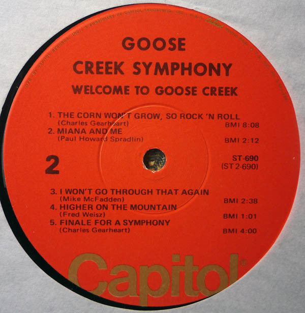 Goose Creek Symphony : Welcome To Goose Creek (LP, RE, Win)