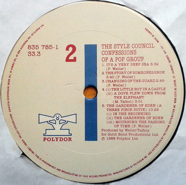 The Style Council : Confessions Of A Pop Group (LP, Album, Don)