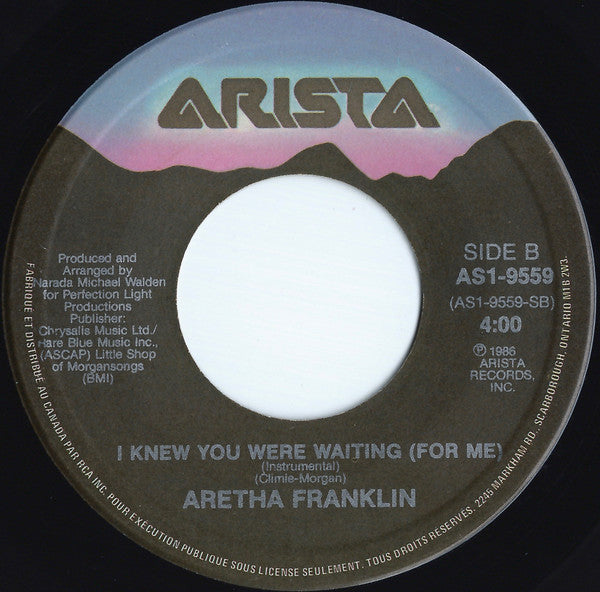 Aretha Franklin And George Michael : I Knew You Were Waiting (For Me) (7", Single)