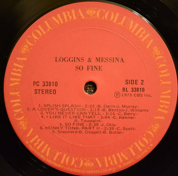 Loggins And Messina : So Fine (LP, Album)