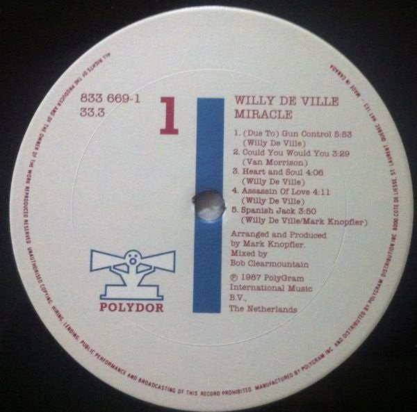 Willy DeVille : Miracle (LP)