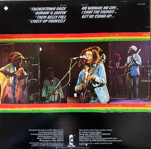 Bob Marley & The Wailers : Live! (LP, Album, RE)