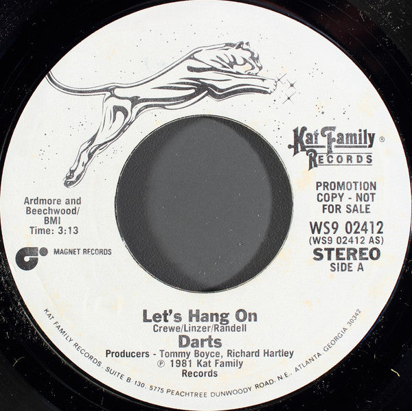 Darts : Let's Hang On (7", Promo)