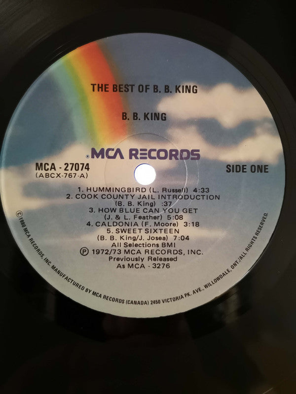 B.B. King : The Best Of B.B. King (LP, Comp, RE)