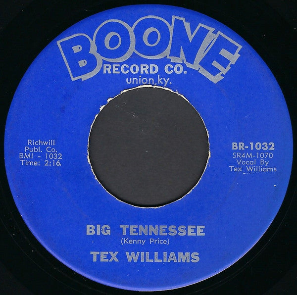 Tex Williams : Big Tennessee / My Last Two Tens (7", Hol)