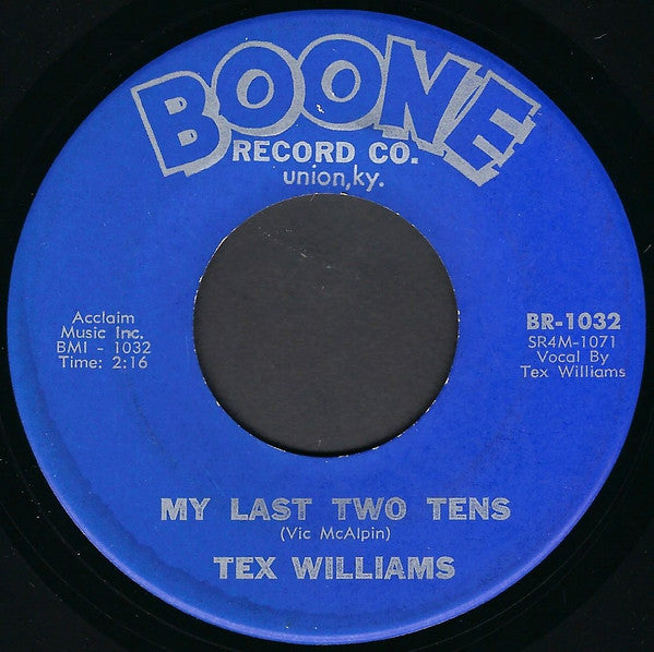 Tex Williams : Big Tennessee / My Last Two Tens (7", Hol)