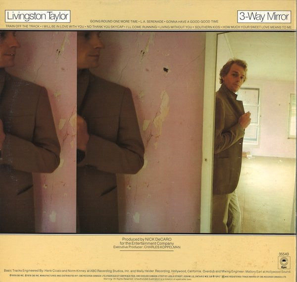 Livingston Taylor : 3-Way Mirror (LP, Album)