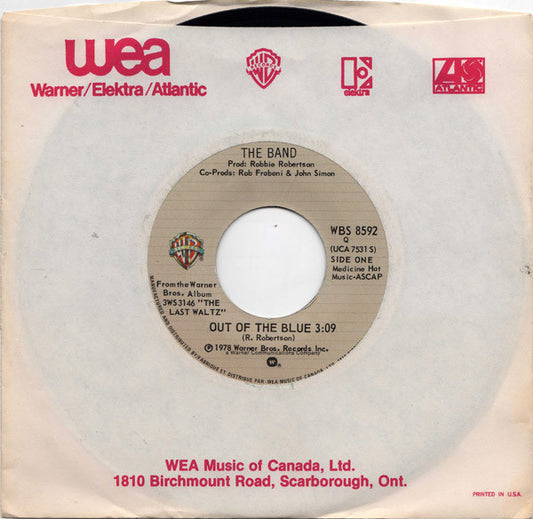 The Band : Out Of The Blue / The Well (7", Single)