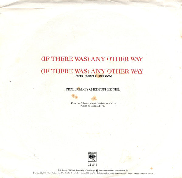 Céline Dion : (If There Was) Any Other Way (7")