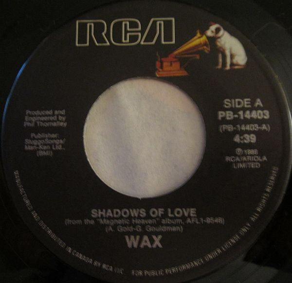 Wax (6) : Shadows Of Love (7")