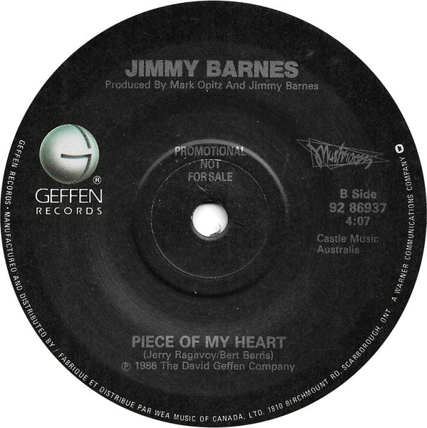 Jimmy Barnes : I'd Die To Be With You Tonight (7", Promo)