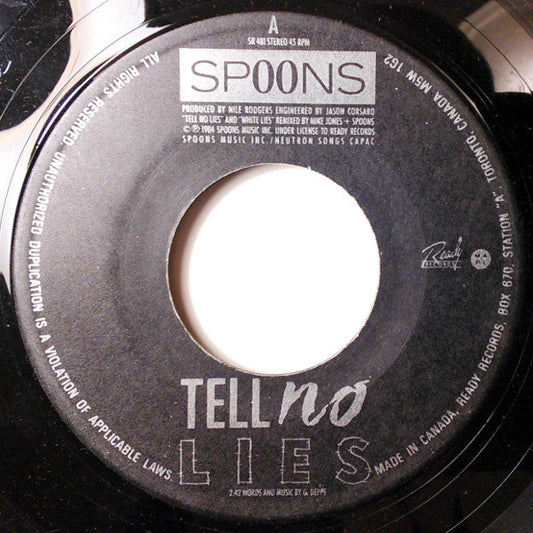 Spoons : Tell No Lies (7")