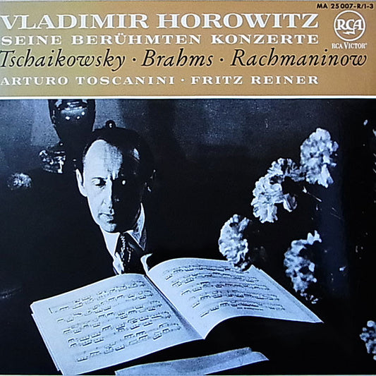 Vladimir Horowitz, Arturo Toscanini, Fritz Reiner / Pyotr Ilyich Tchaikovsky / Johannes Brahms / Sergei Vasilyevich Rachmaninoff : Seine Berühmten Konzerte (3xLP, Comp, Mono, RE + Box)