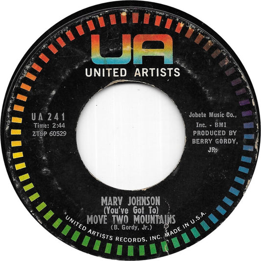 Marv Johnson : (You've Got To) Move Two Mountains / I Need You (7", Styrene)