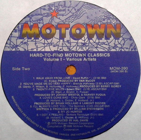 Various : Hard-To-Find Motown Classics Volume One (LP, Comp)