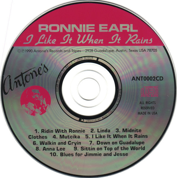 Ronnie Earl : I Like It When It Rains (CD, Album)