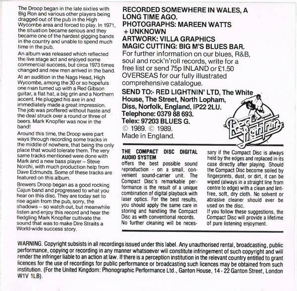 Brewers Droop Featuring Mark Knopfler, Dave Edmunds : The Booze Brothers (CD, Album)