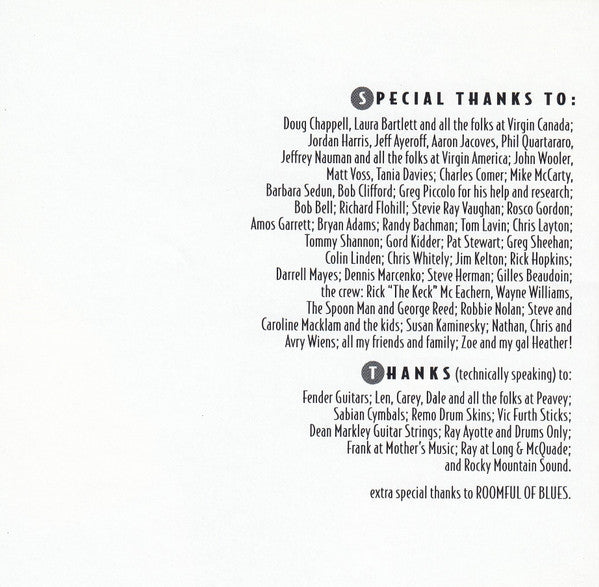 Colin James And The Little Big Band : Colin James And The Little Big Band (CD, Album, RE)